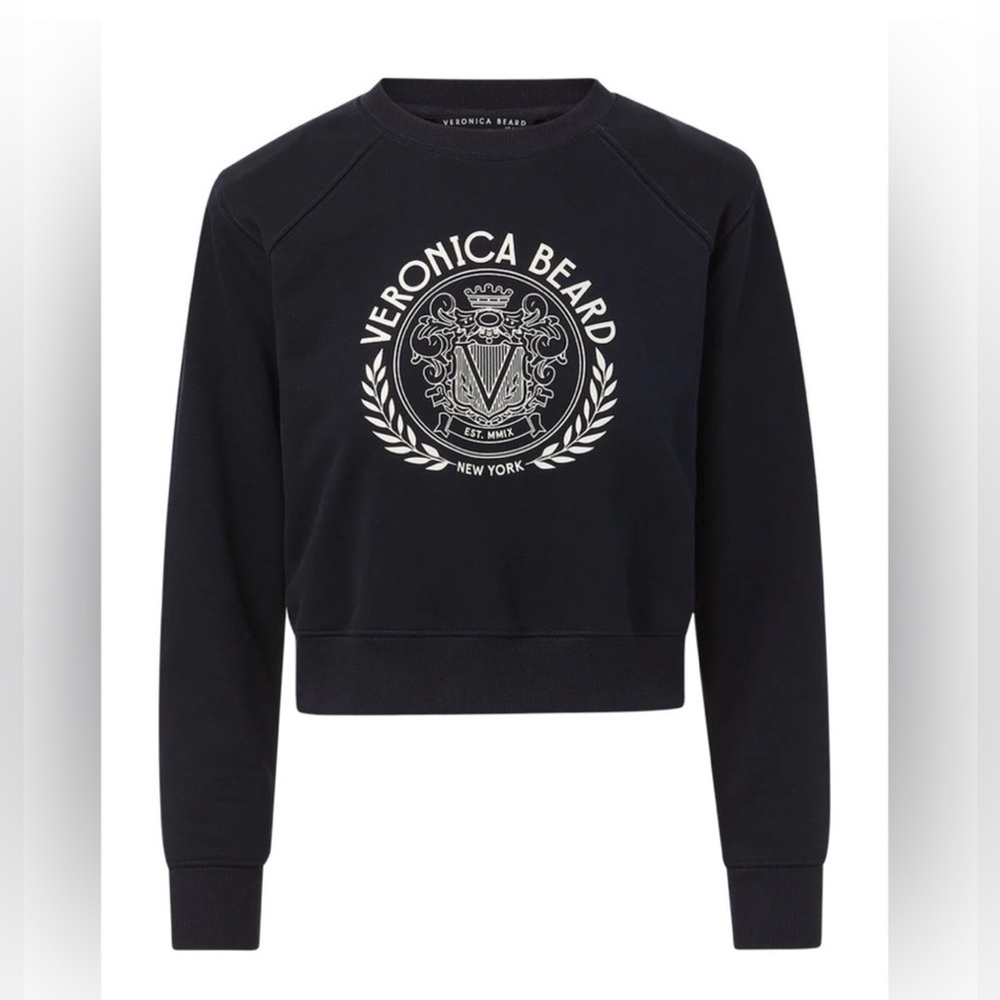 Veronica Beard Navy Sweatshirt with Emblem - Picture 4 of 14